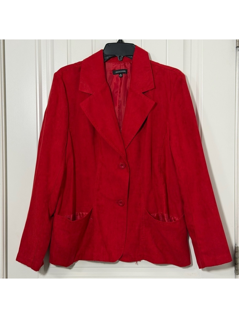 Notations Bright Red Women's Blazer XL